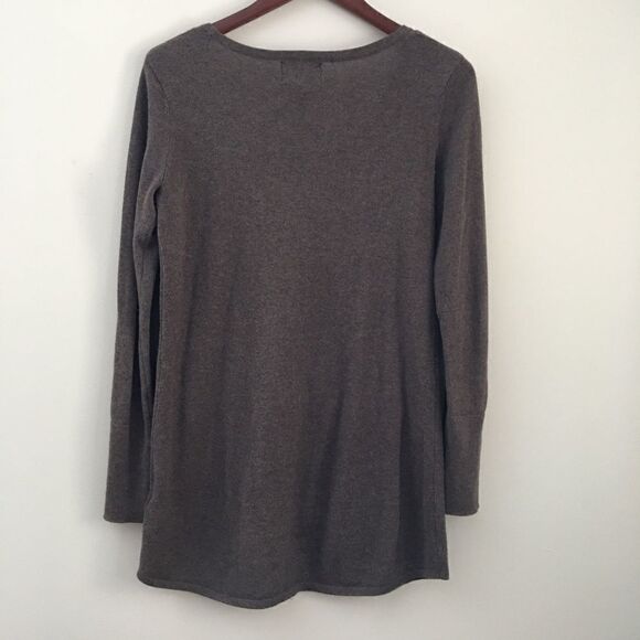 Cynthia Rowley brown scoop neck sweater tunic | Size Medium - Picture 5 of 8